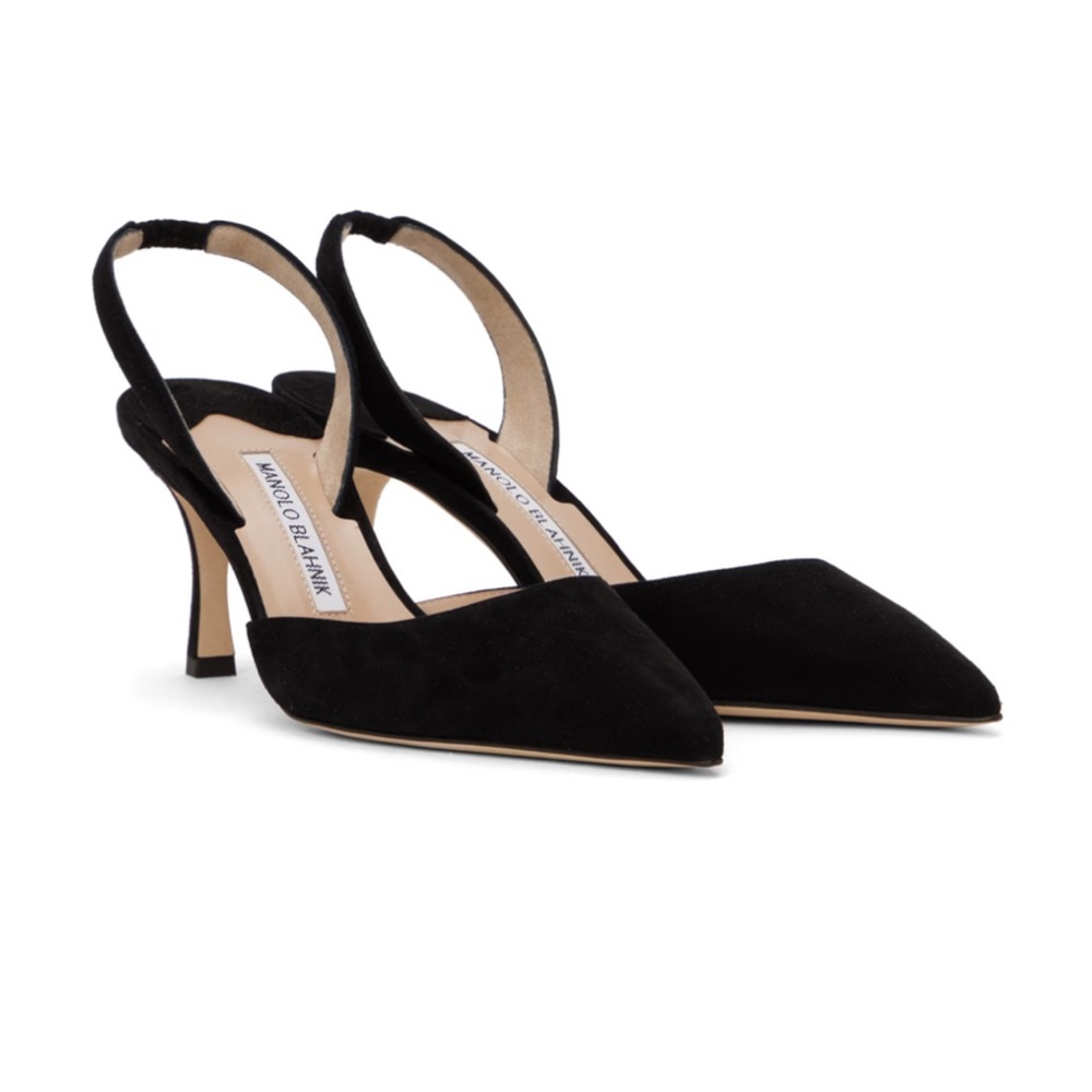 Manolo Blahnik Carolyne Suede Heels